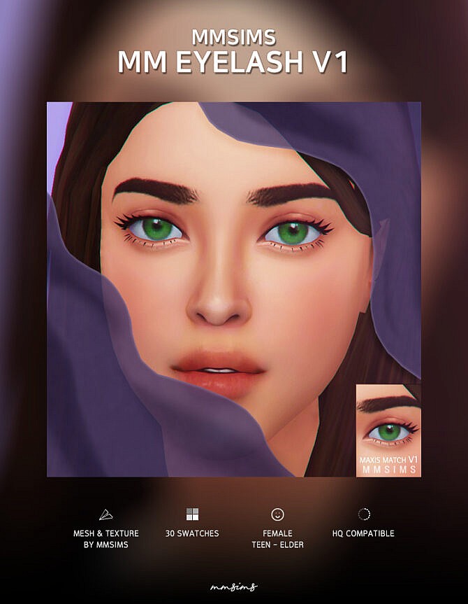 Eyelashes Maxis Match v1 at MMSIMS