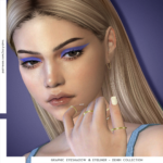 Graphic Eyeshadow & Eyeliner - Denim Collection by luxysims