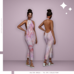 Halter Dress - Tie Dye Collection by luxysims