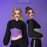 Hoodie + Corset - Sporty Goth Collection by luxysims