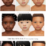 Infant Skin Set N2 & Child Skins N25, N26 & N27 by ThisIsThem