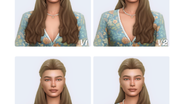 Joanna Hairstyle (4 Versions) by simstrouble