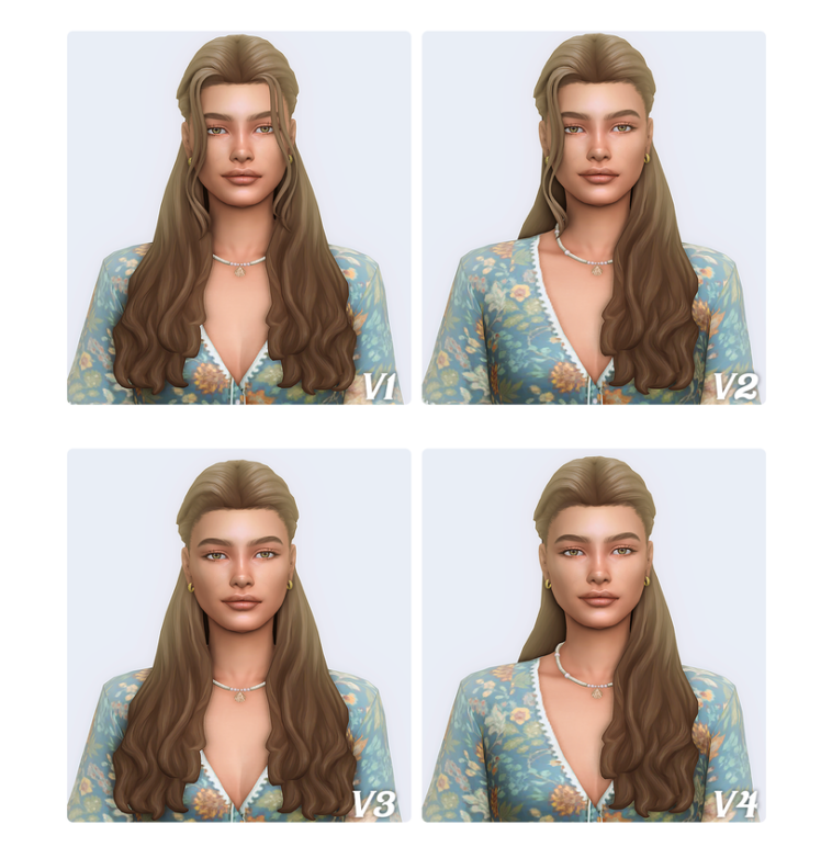 Joanna Hairstyle (4 Versions) by simstrouble