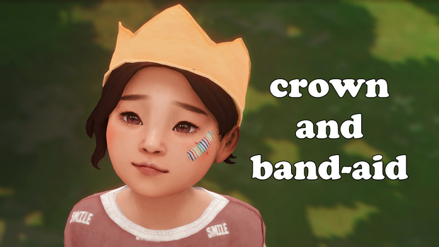 Kid's crown and band-aid by Maytaiii