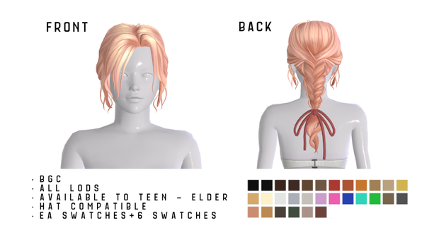 Low braid ponytail V2 by icchi