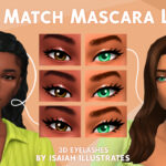 MAXIS MATCH MASCARA 3D EYELASHES by ISAIAHILLUSTRATES