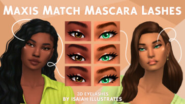 MAXIS MATCH MASCARA 3D EYELASHES by ISAIAHILLUSTRATES