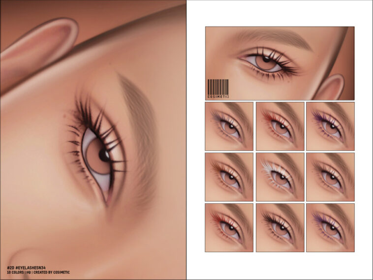 Maxis Match 2D Eyelashes | N34 by cosimetic