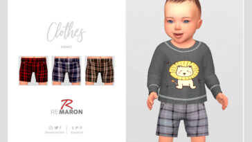 Plaid Shorts for Infant by remaron