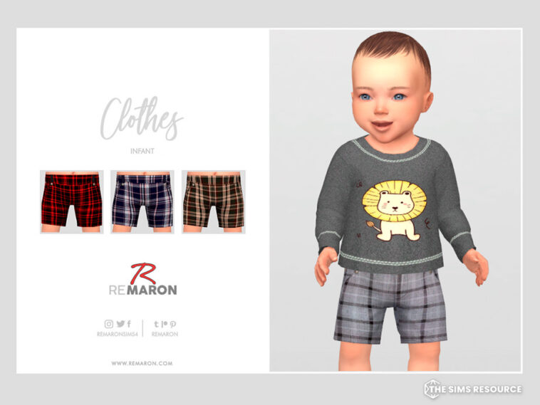 Plaid Shorts for Infant by remaron