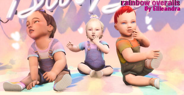 Rainbow Overalls For Infants by Ellieandra