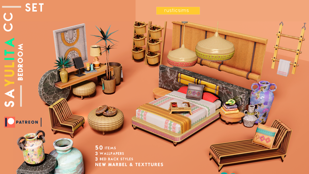 SAYULITA - BEDROOM SET by RusticSims