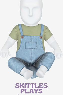 SkittlesPlays - Denim Dungarees INFANT + TODDLER by skittlesplays