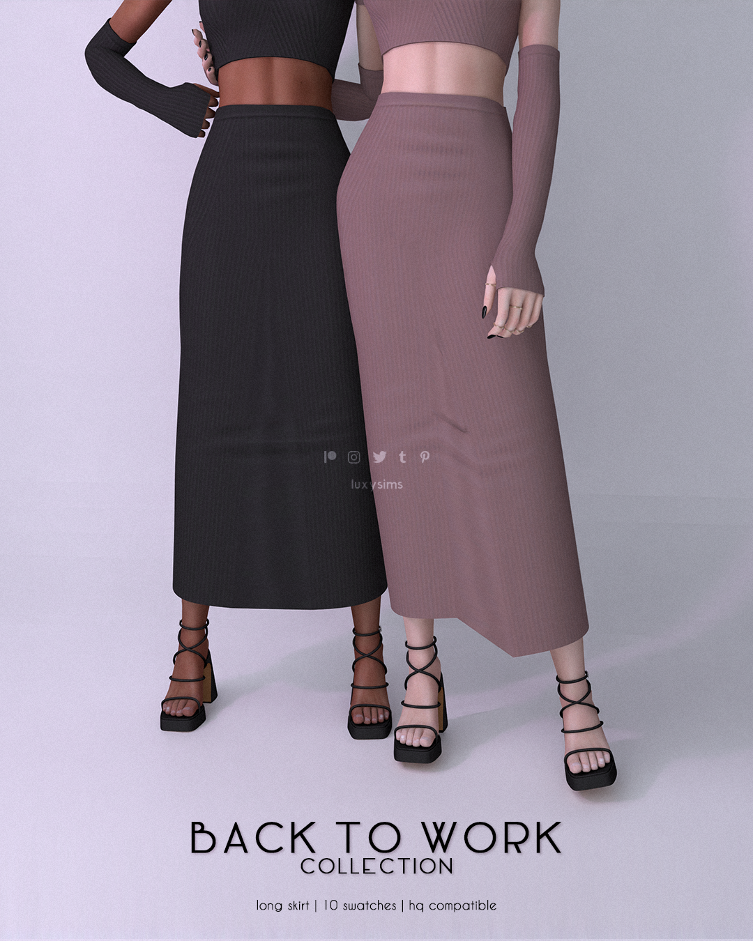 Sweater + Gloves + Skirt - Back to Work Collection by luxysims