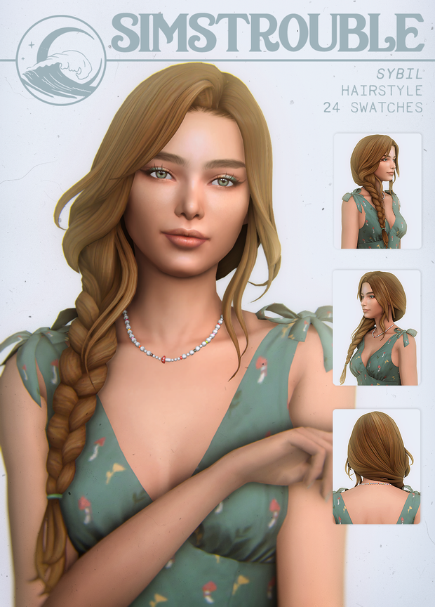 Sybil Hairstyle by simstrouble