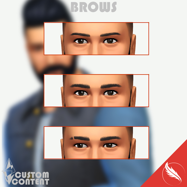 The Sims 4 Straight Eyebrow by Creator Mono