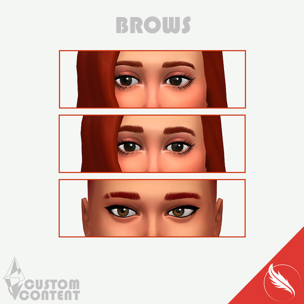 The Sims 4 Straight Eyebrow by Creator Mono