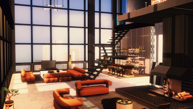 WAYNE PENTHOUSE - CC by RusticSims