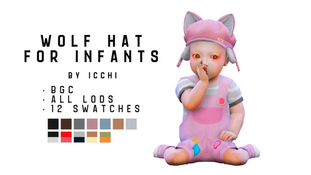 Wolf Hat for infants by icchi