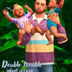 ‘Double trouble – infant version’ – Pose Pack by scorpio-whims