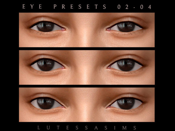 Female Eye Presets 02-04 by lutessasims